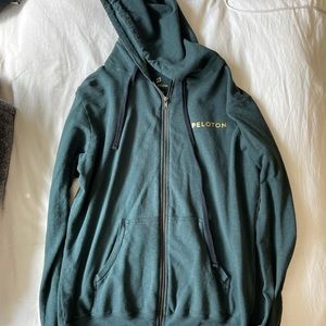 Peloton Green and Gold Zip up Hoodie